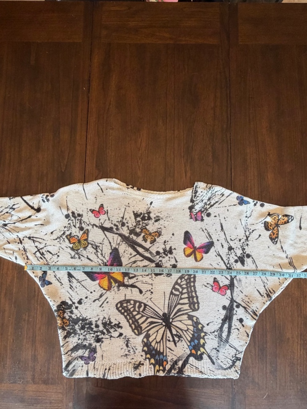 Luisa Ricci Italy Knit hite Butterfly Women's Batwing Sweater, Size Large - Picture 12 of 12